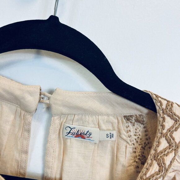 Faherty Brand ARLES blouse blush Small $158 Long Sleeve - Picture 4 of 10